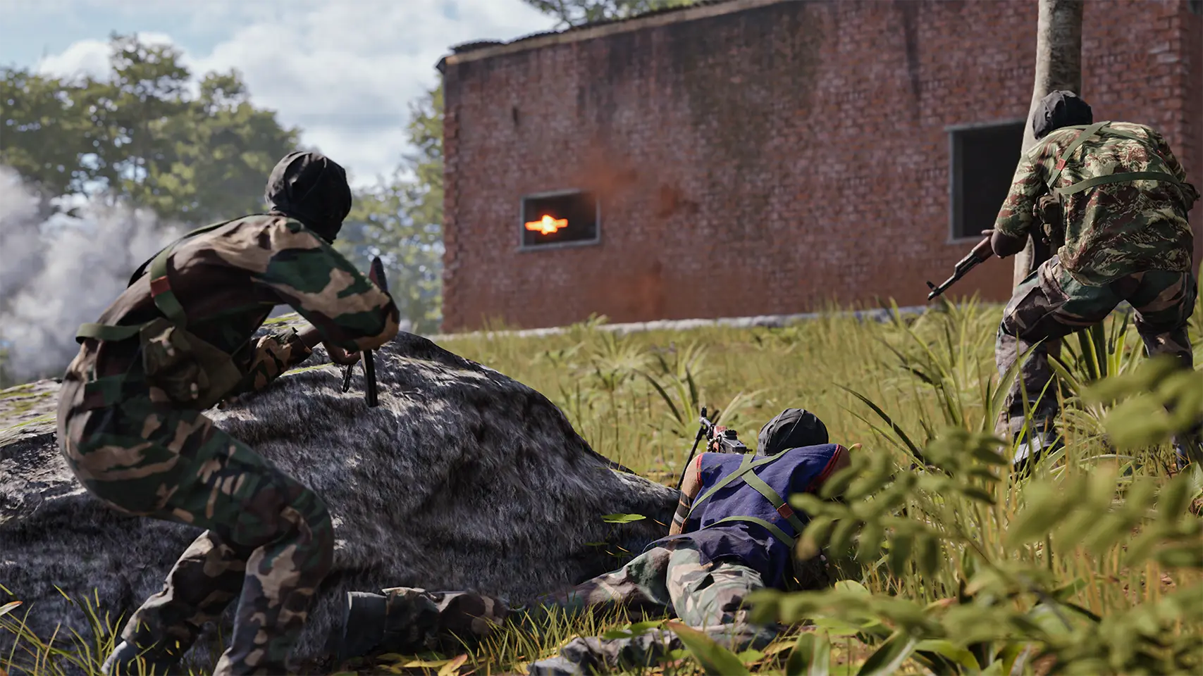 Firefight — compound courtyard